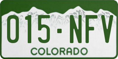 CO license plate 015NFV