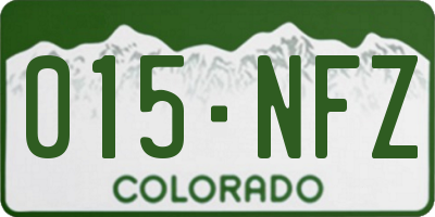 CO license plate 015NFZ