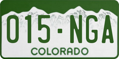 CO license plate 015NGA