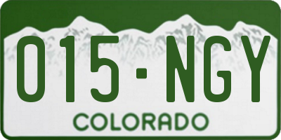 CO license plate 015NGY