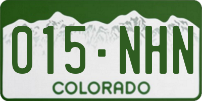 CO license plate 015NHN