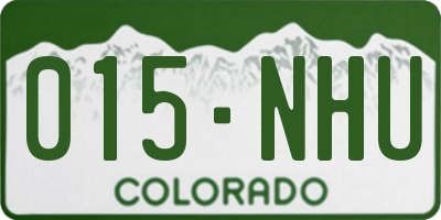 CO license plate 015NHU