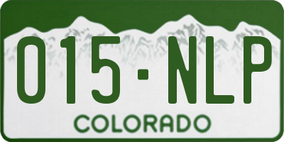 CO license plate 015NLP