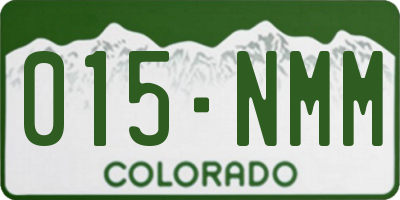 CO license plate 015NMM