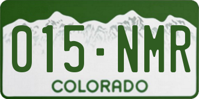 CO license plate 015NMR