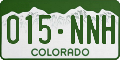 CO license plate 015NNH