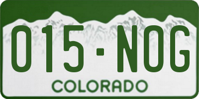 CO license plate 015NOG