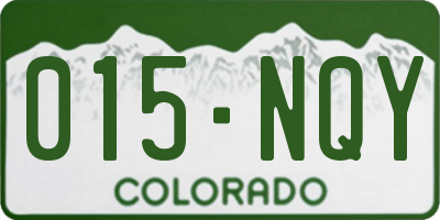 CO license plate 015NQY