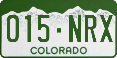 CO license plate 015NRX