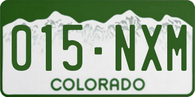 CO license plate 015NXM