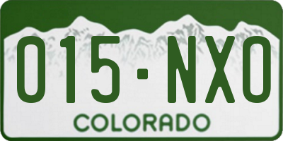 CO license plate 015NXO