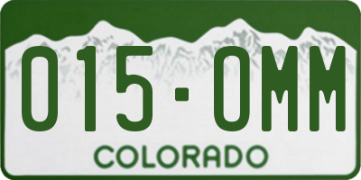 CO license plate 015OMM