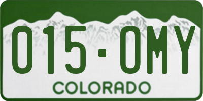 CO license plate 015OMY