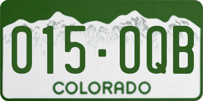 CO license plate 015OQB