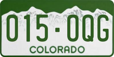 CO license plate 015OQG