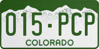 CO license plate 015PCP