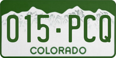 CO license plate 015PCQ