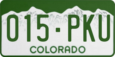 CO license plate 015PKU