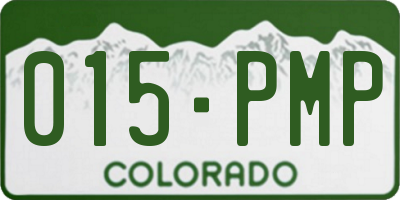 CO license plate 015PMP