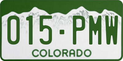 CO license plate 015PMW