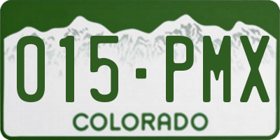 CO license plate 015PMX