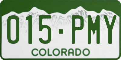 CO license plate 015PMY