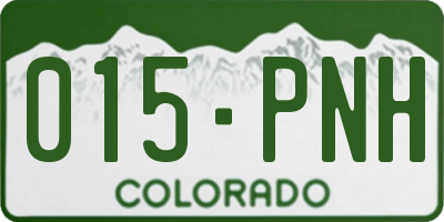 CO license plate 015PNH