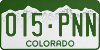 CO license plate 015PNN