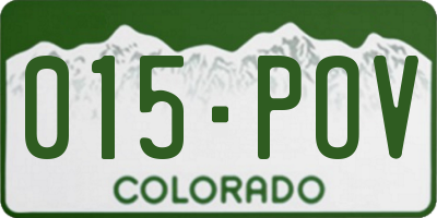 CO license plate 015POV