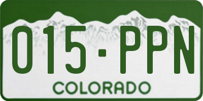 CO license plate 015PPN