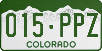 CO license plate 015PPZ