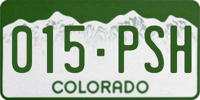 CO license plate 015PSH