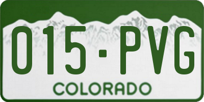 CO license plate 015PVG