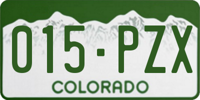 CO license plate 015PZX