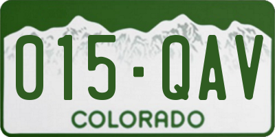 CO license plate 015QAV