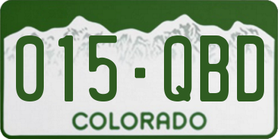 CO license plate 015QBD