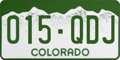 CO license plate 015QDJ