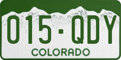 CO license plate 015QDY