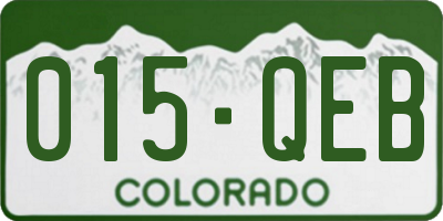 CO license plate 015QEB
