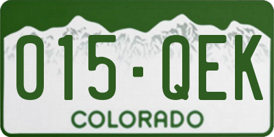 CO license plate 015QEK