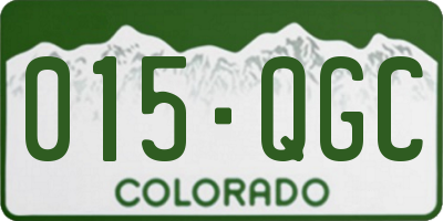 CO license plate 015QGC