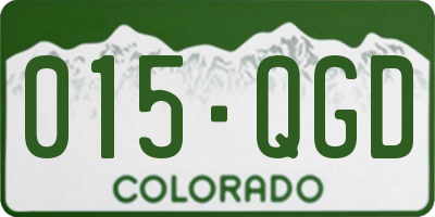 CO license plate 015QGD