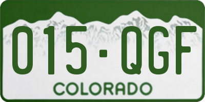 CO license plate 015QGF
