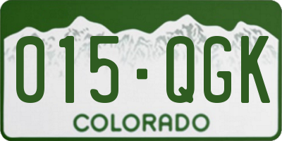 CO license plate 015QGK