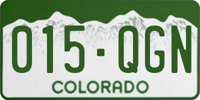 CO license plate 015QGN