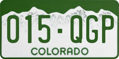 CO license plate 015QGP