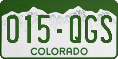 CO license plate 015QGS