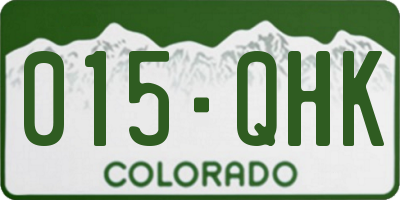 CO license plate 015QHK