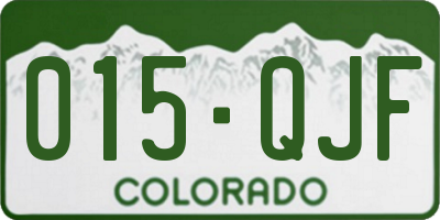 CO license plate 015QJF