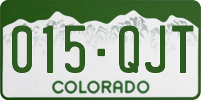 CO license plate 015QJT